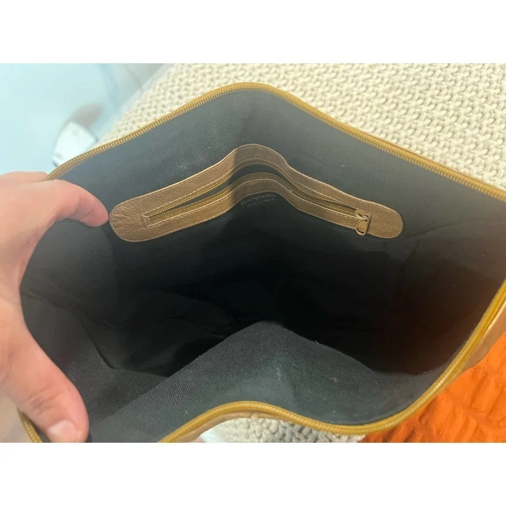 Kenneth Cole Gold Leather clutch bag